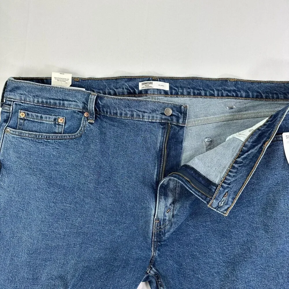 Signature Gold levis Strauss‎ Label Jeans Men's Denim Size 50x32 Relaxed